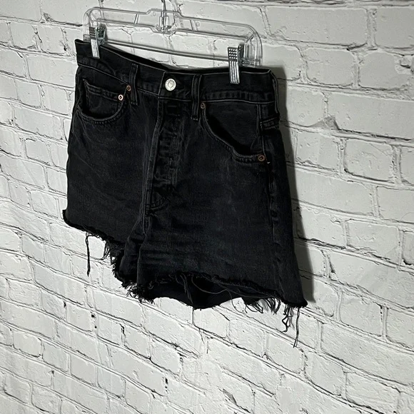Final Price Agolde Black Jean Shorts - Picture 2 of 4